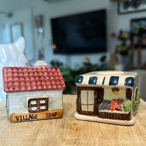 VINTAGE | Charming Village Shop Ceramic Decor